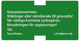 gravskylt grön