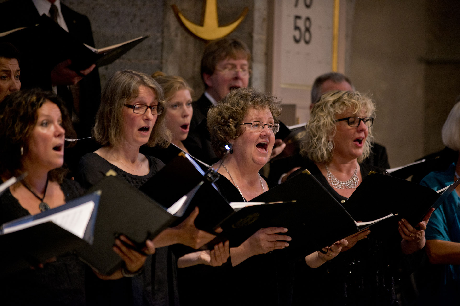 Örebro kammarkör vid konsert i S:t Nicolai kyrka