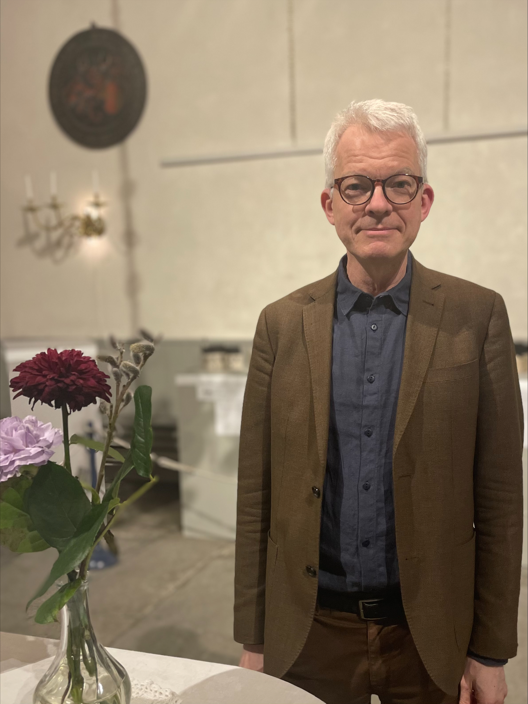 Porträttbild av Jakob Lindblad, i Visby domkyrka.