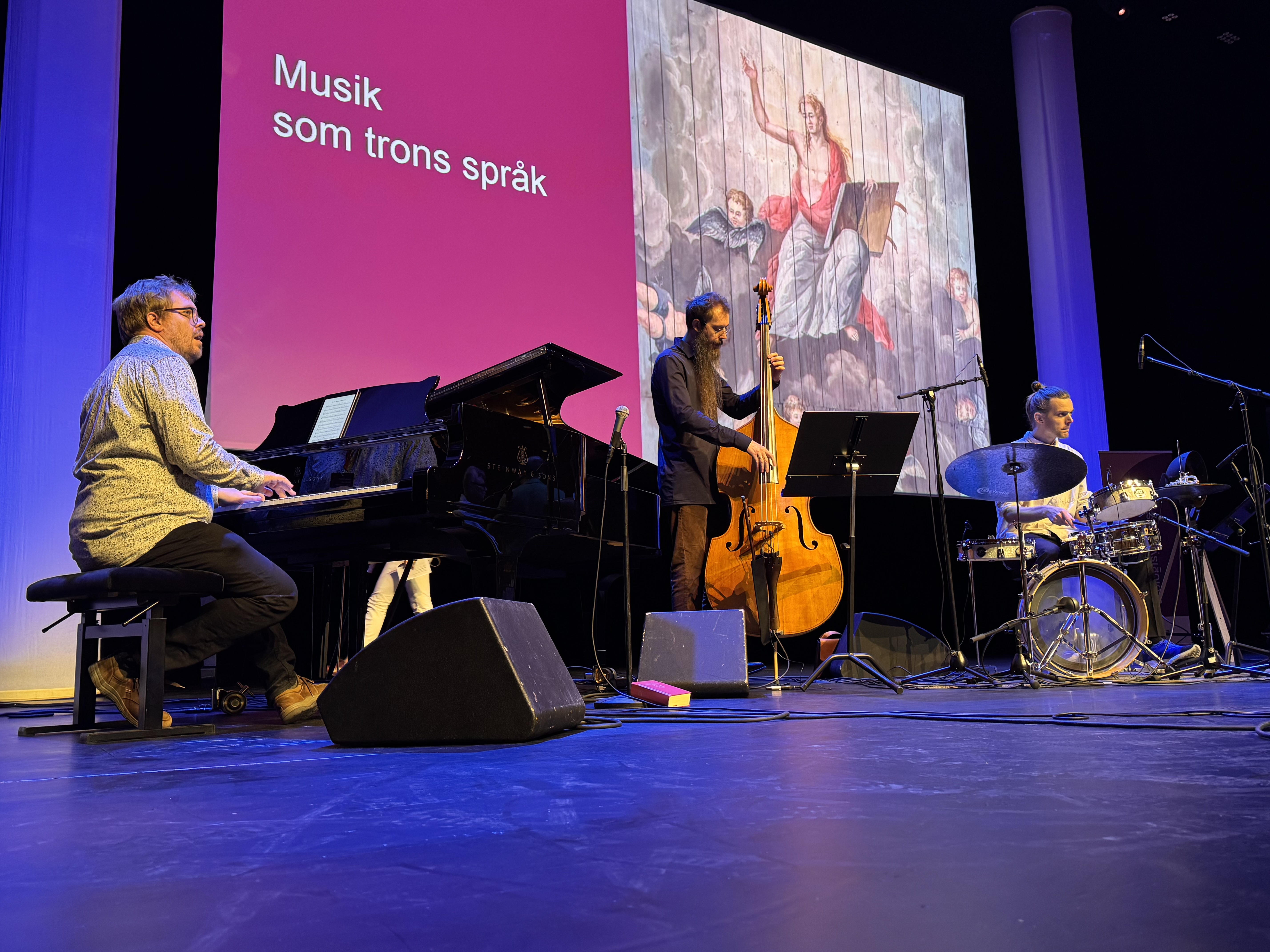 Johannes Klassiska Jazzorkester stod för musiken under symposiets inledande seminarium.