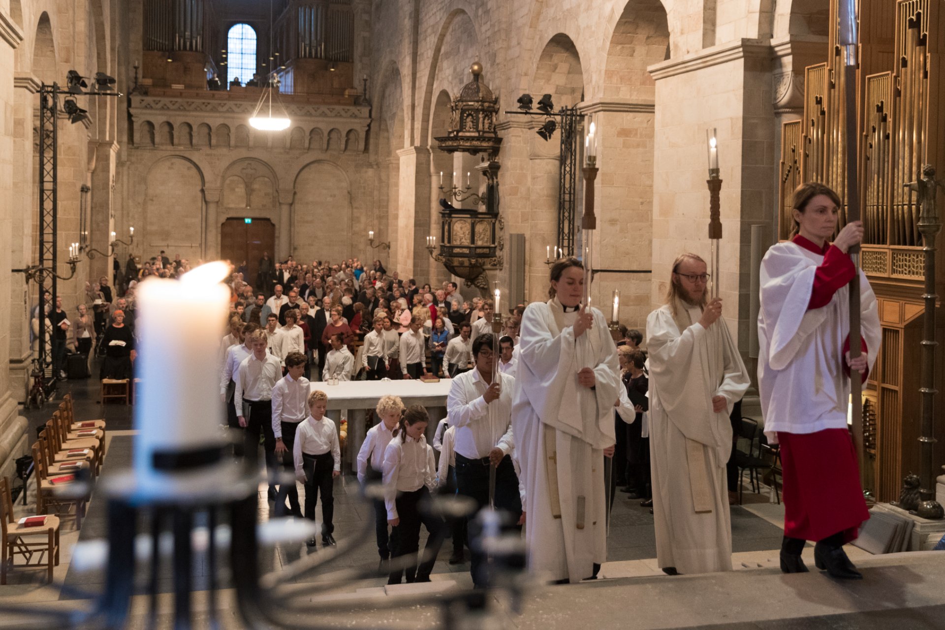 Mittskeppet i Lunds domkyrka.