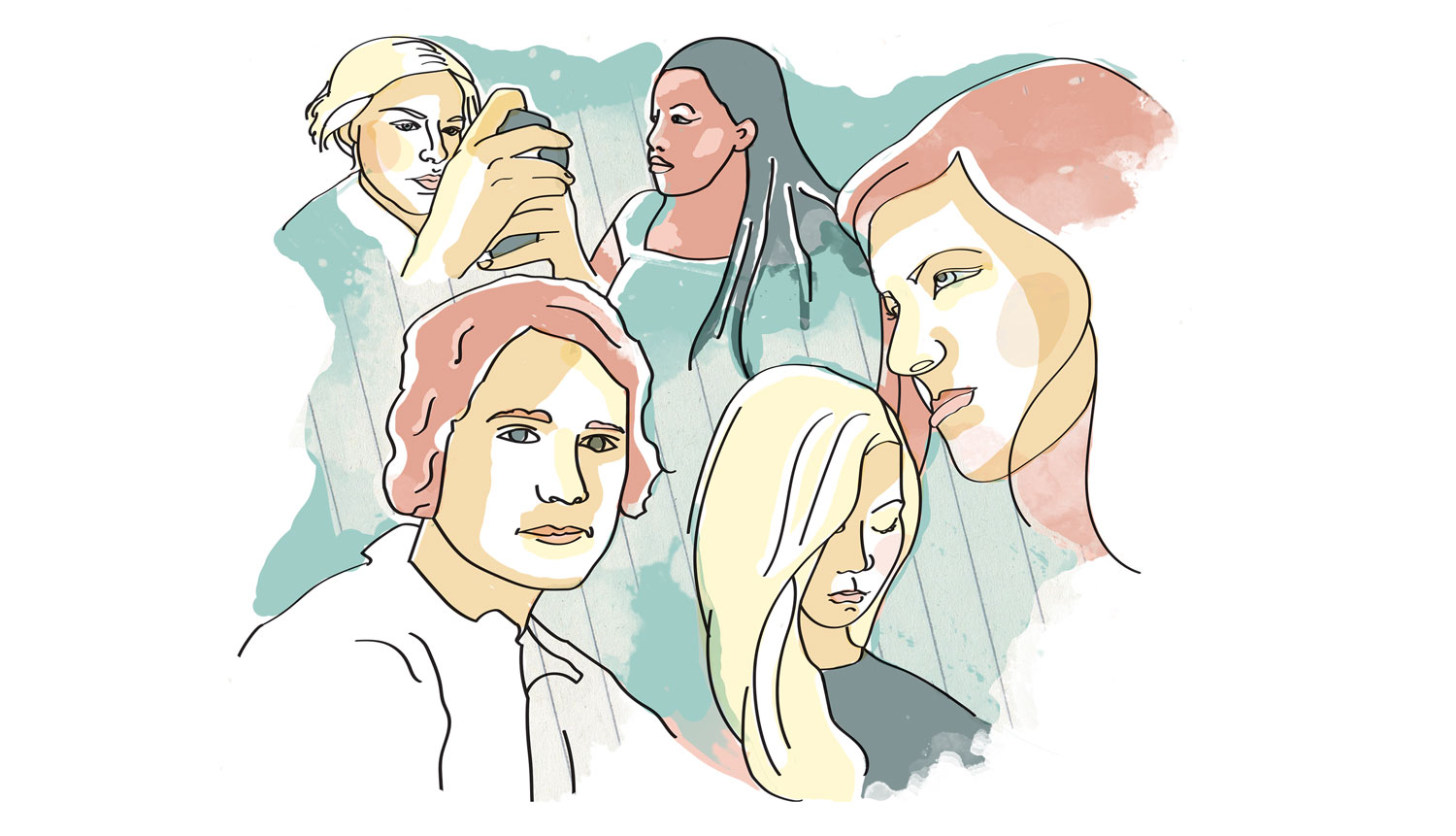 ungdomar illustration