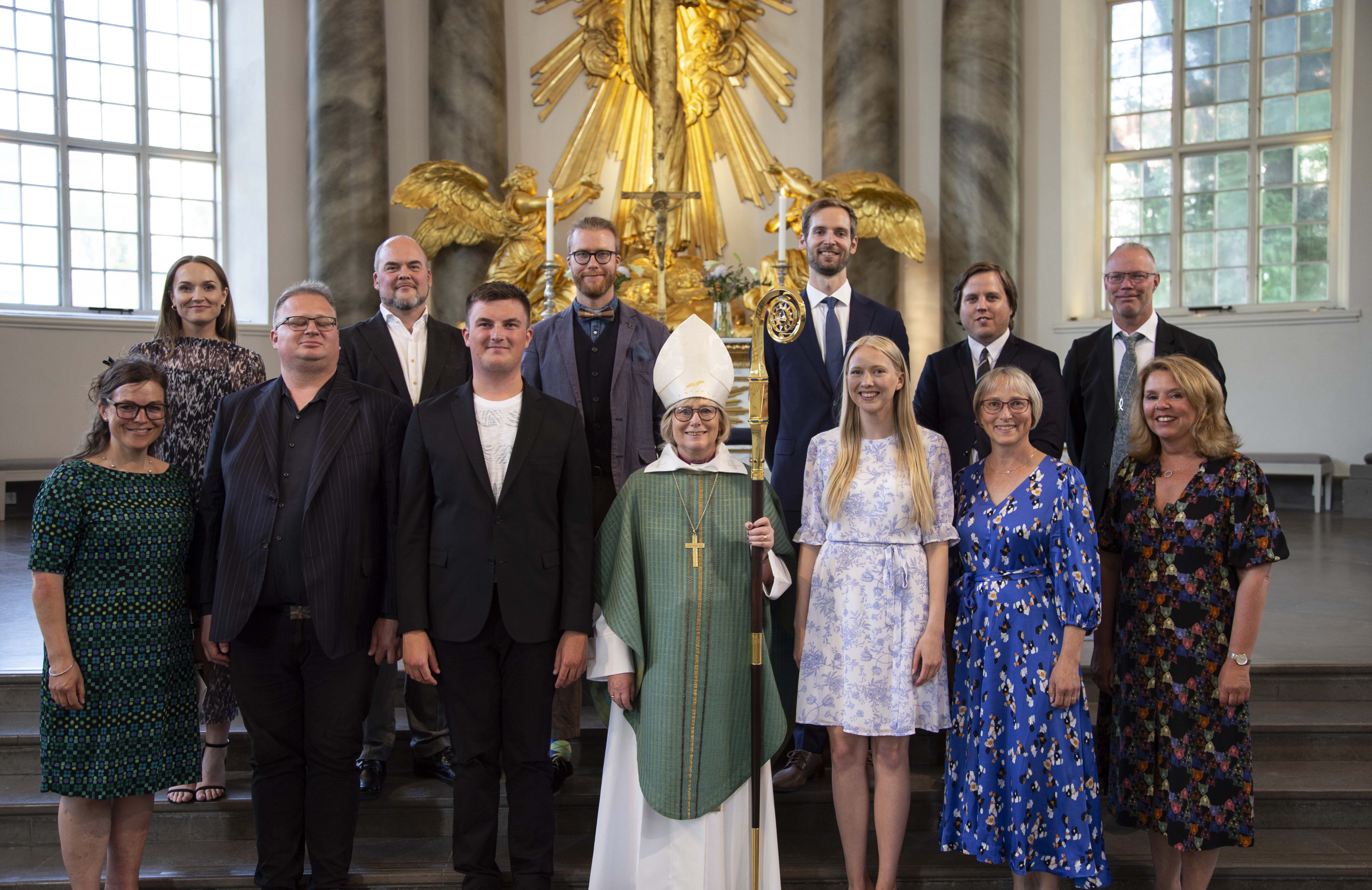 Stiftsmusiker Ulrika Melin Lasson, Erika Bomb, Arpad Solti, Jens Helander, Anders Johansson, Mikael Hedlund, biskop Susanne Rappmann, Gabriel Davidsson, Signe Källström, Marcus Kopp, Anna-Karin Andersson, Ola Marmvik och stiftskonsulent Marie Svensson.