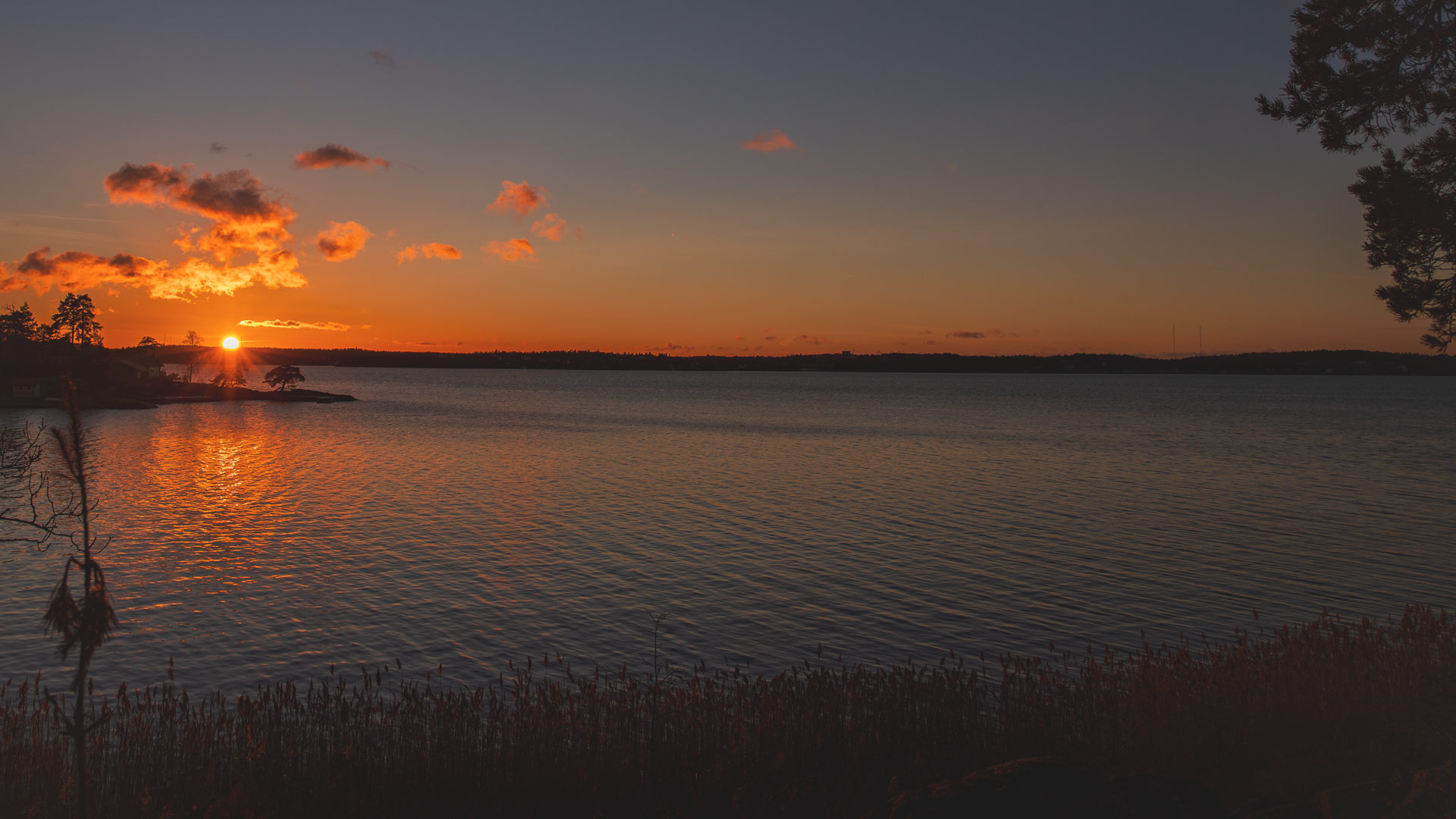 Solnedgång över havet