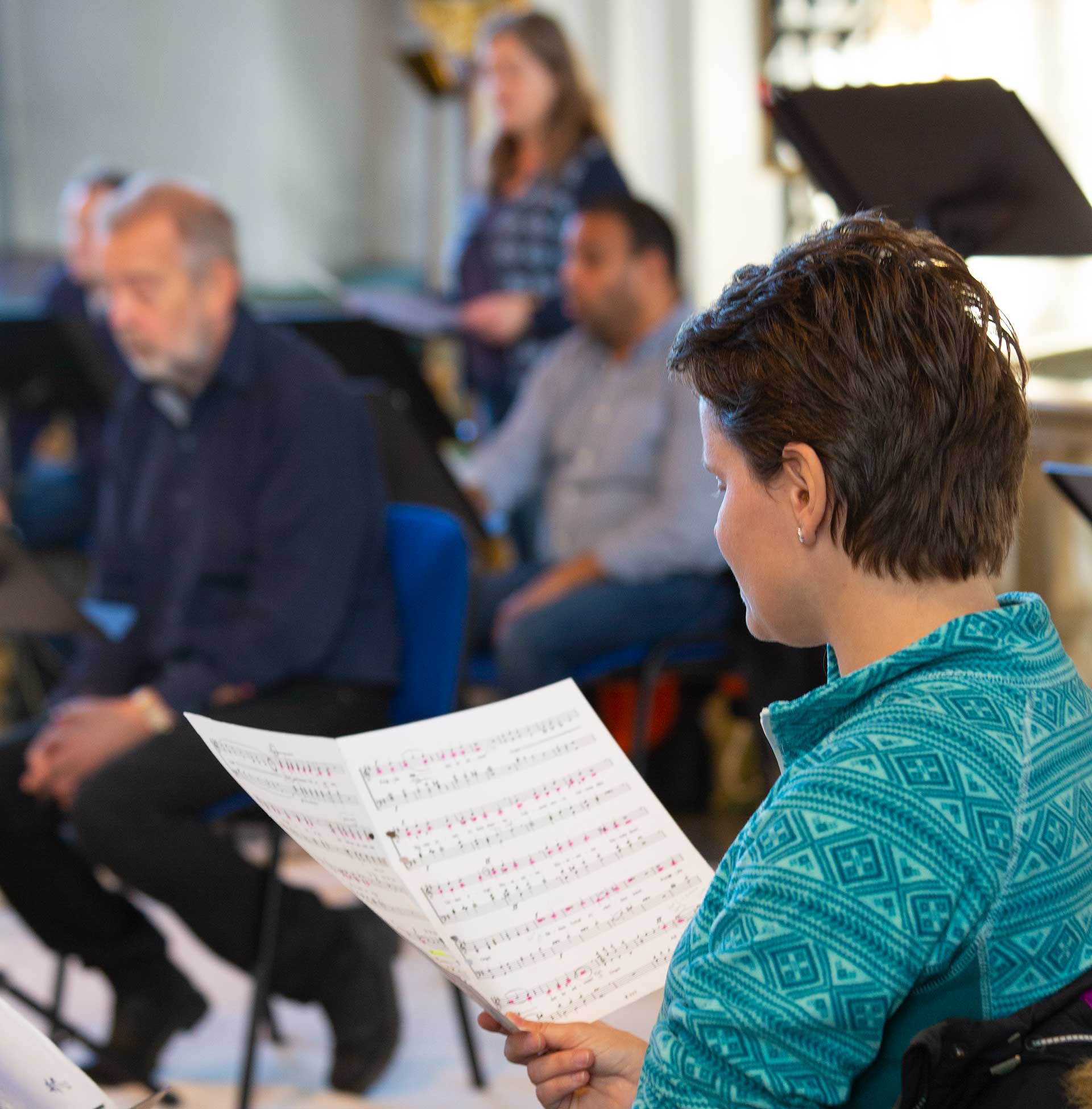 Åhls kyrkokör övar