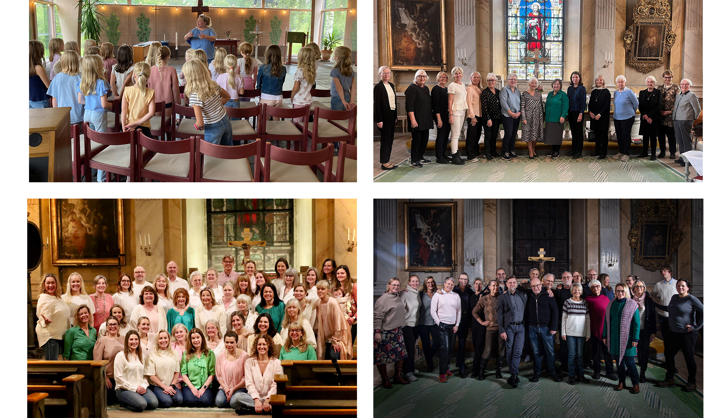 Fyra olika körer på samma bild.