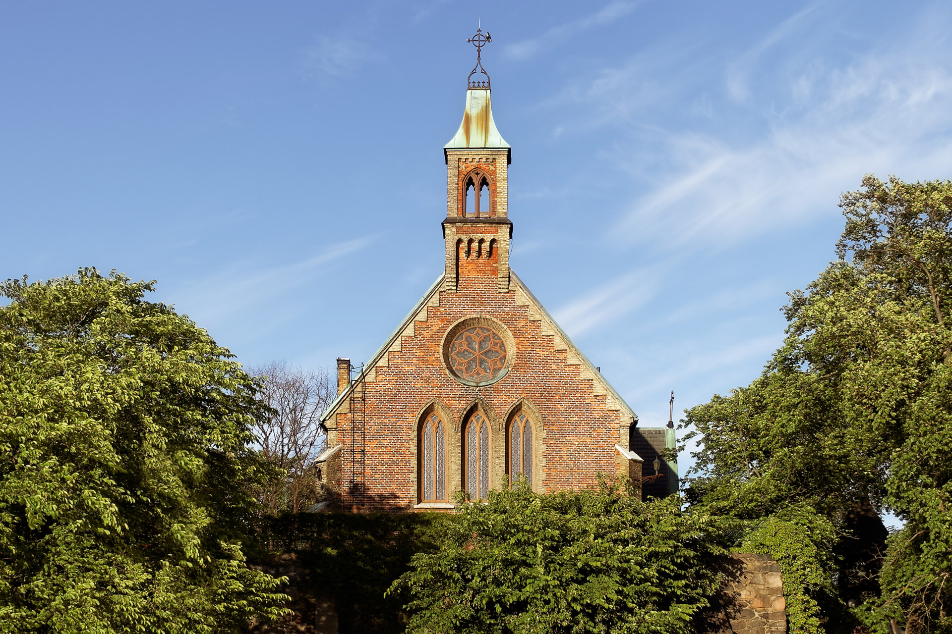 Västra gaveln av S:ta Birgittas kapell.