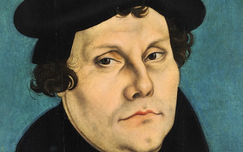 Porträttmålning av Martin Luther.